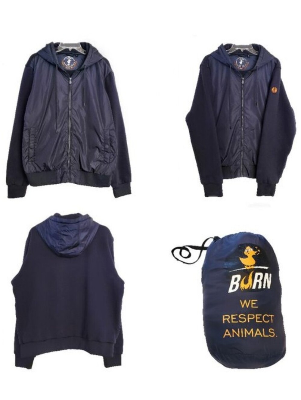 Save The Duck BURN Plumtech Synthetic Down Packable Nylon Jacket
